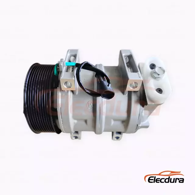 10K17A 24V PV10 130 مم يسار - 15 درجة مضيئة ضاغط مكيف الهواء للخدمة الشاقة لشاحنة FAW Jiefang JH6