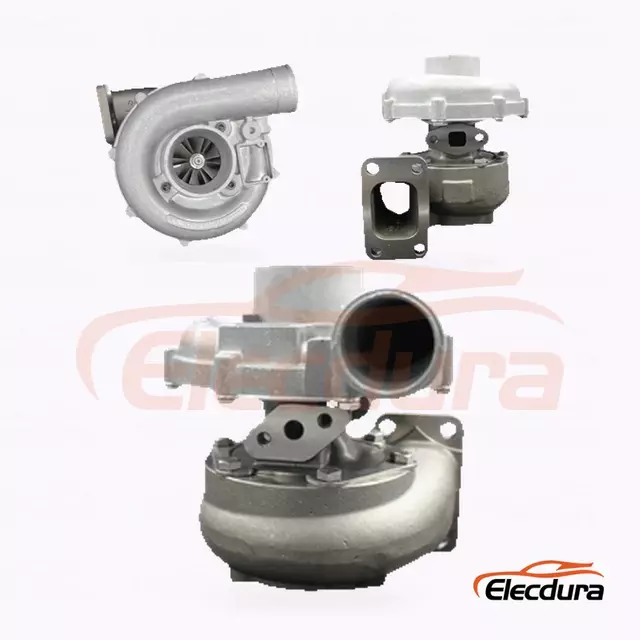 K27-43 3990023043 Turbodmychadlo pro motor MMZ D245 — pohled zepředu na kompletn&iacute; sestavu