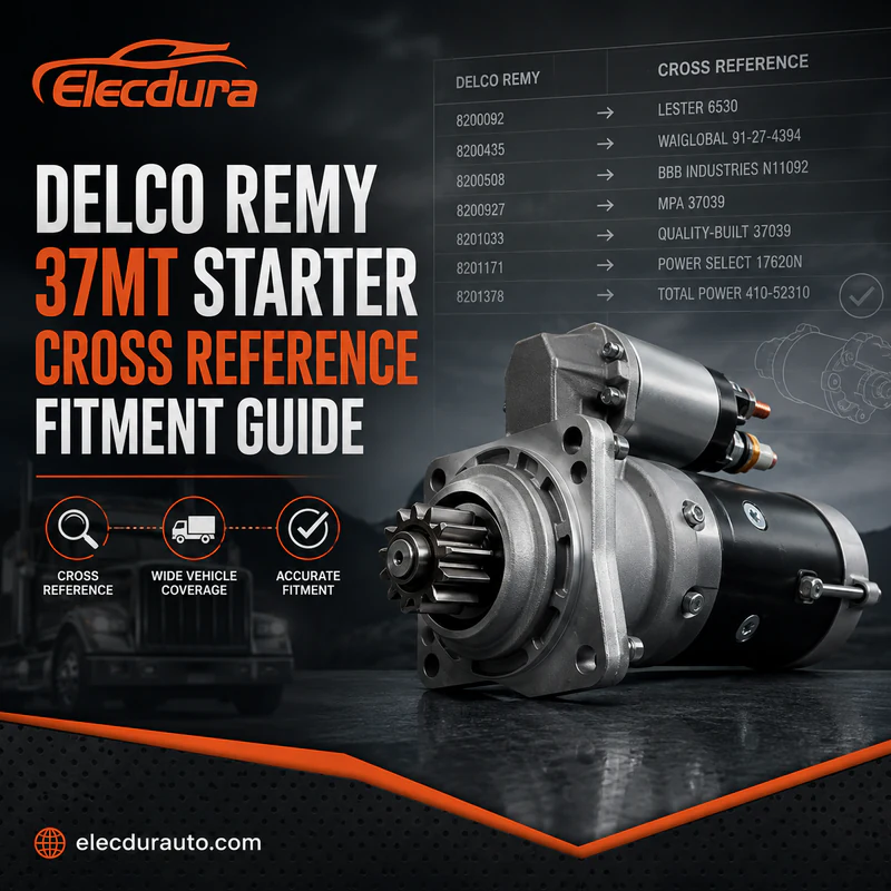 Panduan Referensi Silang dan Pemasangan Motor Starter Delco Remy 37MT