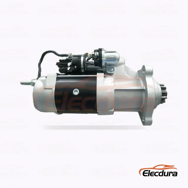 R335-7 Cummins D&eacute;marreur , 24V 8,3 kW 11 dents, vue lat&eacute;rale compl&egrave;te