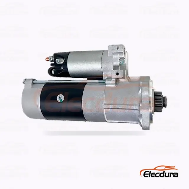 M8T60771 三菱スターターモーター 、 24V 5 kW 10 歯、完全側面図