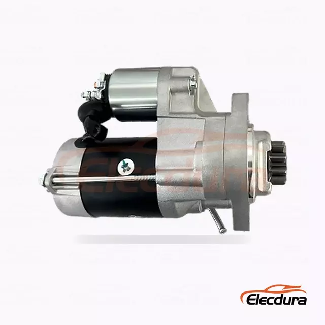 23300-EB71E Hitachi-type startmotor, 12V 2,8kW 10 t&aelig;nder, bagfra terminalvisning