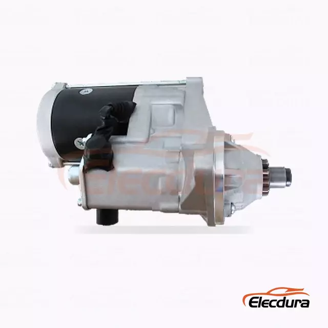 128000-2450 Isuzu 6SA1 เครื่องยนต์ดีเซลสตาร์ทมอเตอร์, 24V 5.5kW 11 ฟัน, มุมมองด้านข้างที่สมบูรณ์