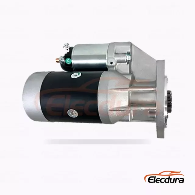 S13104 Startovac&iacute; motor typu Hitachi, 12V 2,0kW, 9 zubů, pohled na zadn&iacute; termin&aacute;l