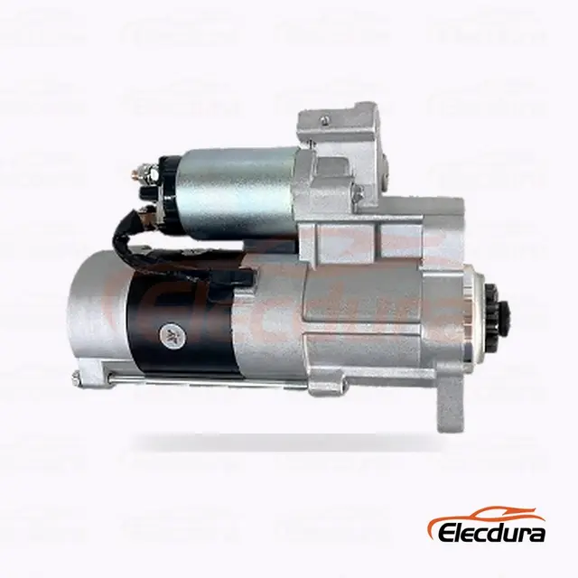 M8T85271B Mitsubishi 4M51 มอเตอร์สตาร์ท , 24V 3.7 kW 11 ฟัน, มุมมองด้านข้างที่สมบูรณ์