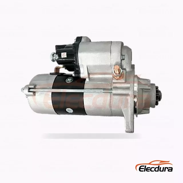 428000-7110 Cummins B4.5 มอเตอร์สตาร์ท, 12V 3.0kW 10 ฟัน, มุมมองเทอร์มินัลด้านหลัง