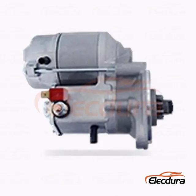 228000-1121 Isuzu 스타터 모터 , 12V 1.4 kW 9 톱니, 후면 터미널 보기