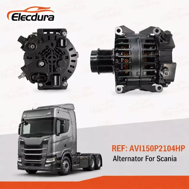 ใหม่ AVI150P2104HP กำเนิดไฟฟ้ากระแสสลับ 24V 180A สำหรับการใช้งานหนักของ Scania