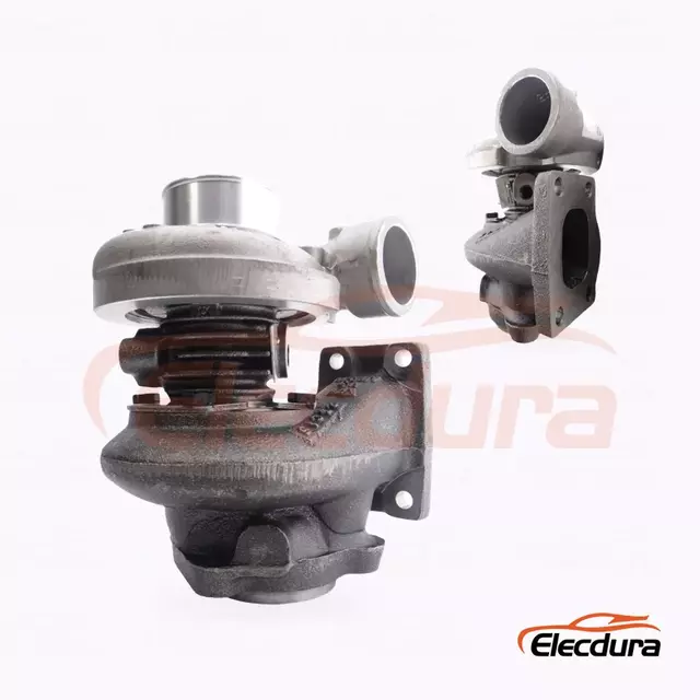 Turbocompresor T250 711857-5002S para Massey Ferguson MF5300 — vista alternativa del conjunto completo