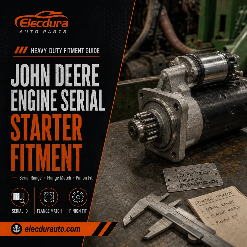 Ağır Hizmet Marş Motoru Donanımı i&ccedil;in John Deere Motor Seri Numarası Kılavuzu