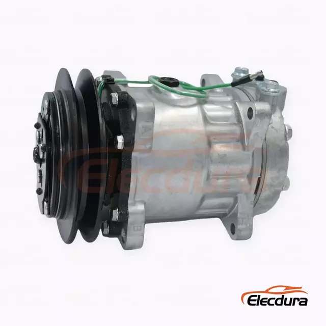 Compresor de aire acondicionado de servicio pesado 7H15 24V B1 146 mm para puerto superior de excavadora Sumitomo