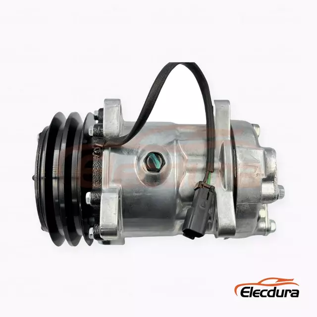 Compresor de aire acondicionado de servicio pesado 7H15 24V A2 132 mm para equipos pesados ​​Volvo versi&oacute;n twin-A