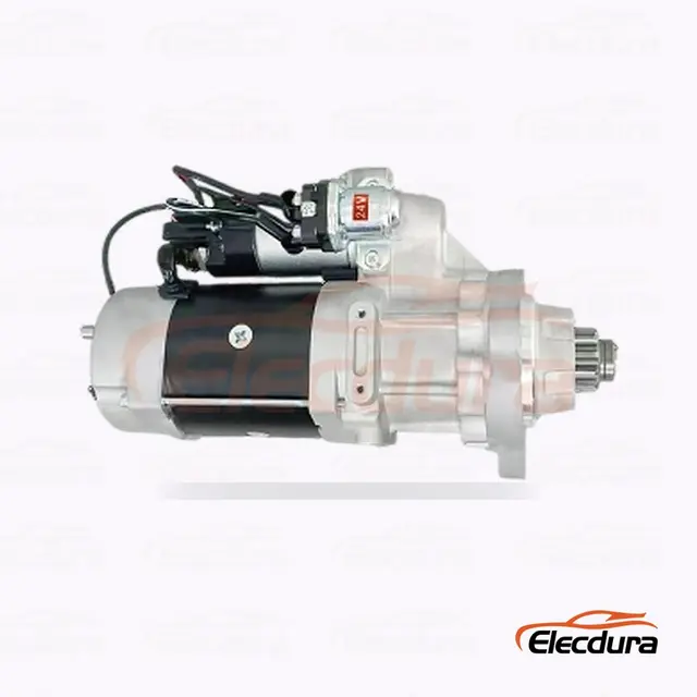 Motor de pornire CW rezistent la 24V 7,2kW 12 dinți, vedere laterală completă
