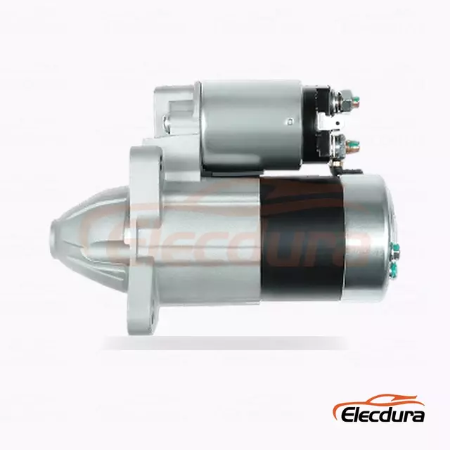 23300-HA00A M0T80081 D&eacute;marreur Mazda Nissan, 12 V 1,0 kW 8 dents, vue lat&eacute;rale compl&egrave;te