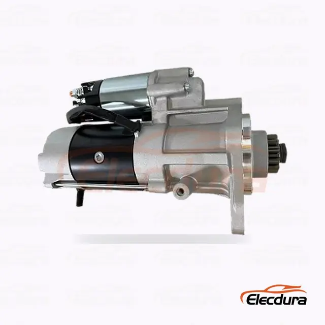 1-81100-3412 Isuzu 6WA1 6WF1 Anlasser, 24 V, 7,5 kW, 11 Z&auml;hne, komplette Seitenansicht