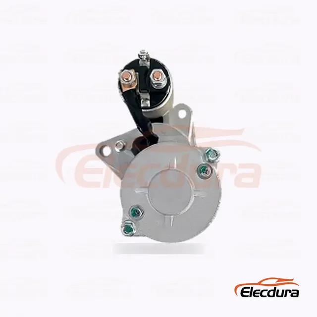 36100-42C10 Hyundai 4D52 D4BB Motor starter , 12V 2 kW 9 Gigi, Tampak Terminal Belakang
