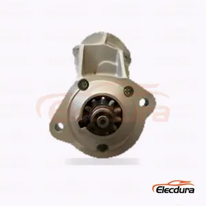 19872-63013 Kubota D1402 Motorino di avviamento Vendita all'ingrosso 24V , vista frontale lato trasmissione