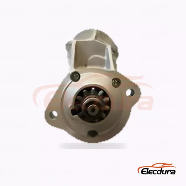 19872-63013 Motor de pornire Kubota D1402 V&acirc;nzare cu ridicata 24 V, vedere frontală la capătul de antrenare